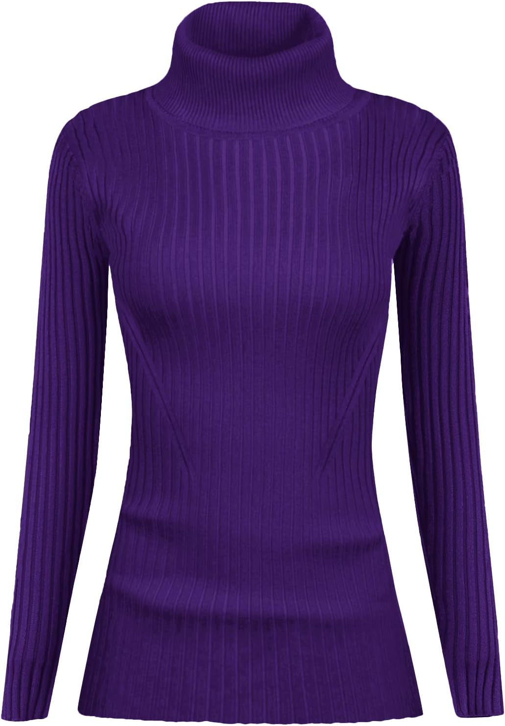 Mock Neck Ribbed Sweaters for Women Cute Sexy Knitted Warm Fitted Fashion Pullover Sweater